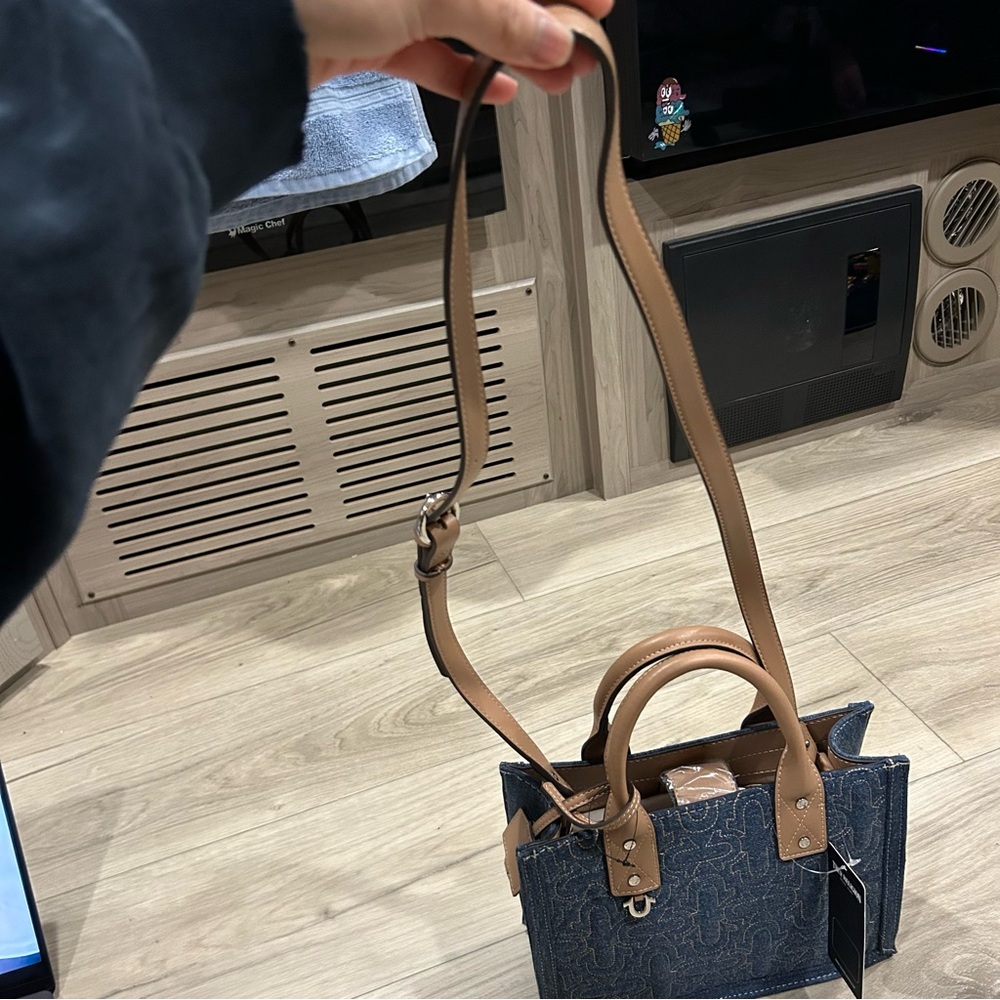 NWT True Religion Denim Small Tote Bag - Picture 6 of 16